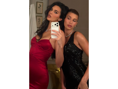Ühe pildiga annavad Kendall Jenner ja Hailey Bieber suuna pidulikute kleitide moetrendidele.